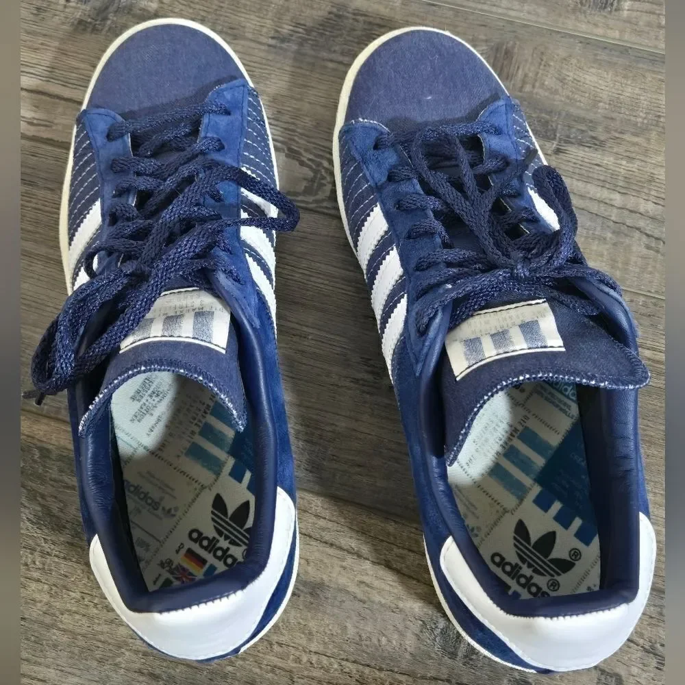 Adidas Campus 80 Sashiko in Dark Blue and White men's 8 classic